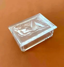 Pamono Glass Decorative Jewellery and Trinket Box by H.Hofmann><noscript><img width=