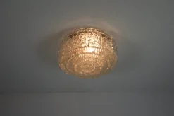 Pamono Glass Flush Mount from Glashütte Limburg, 1960s><noscript><img width=