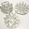 Pamono Glass Food or Tea Warmers, Germany, 1970s, Set of 3> Dinnerware Accessories