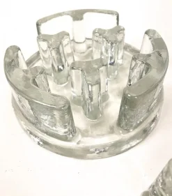 Pamono Glass Food or Tea Warmers, Germany, 1970s, Set of 3><noscript><img width=