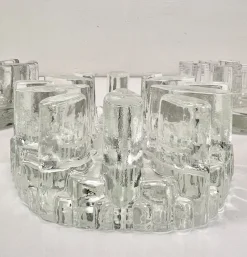 Pamono Glass Food or Tea Warmers, Germany, 1970s, Set of 3><noscript><img width=