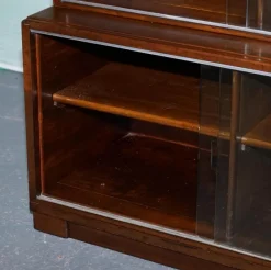 Clearance Pamono Glass Front 3-Tier Barrister Bookcase Cabinet from Minty of Oxford, 1930s