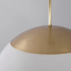 Clearance Pamono Glass Globe Opal 30 Pendant Light by Schwung