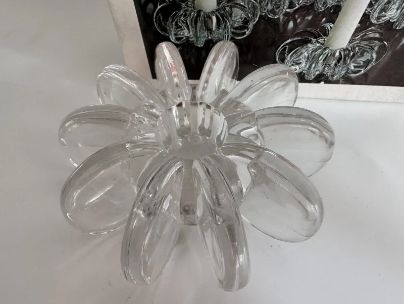 Pamono Glass Landscape Candleholder by Hertha Bengtson for Rosenthal Studio Linie, Germany, 1980s> Candleholders