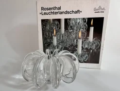 Pamono Glass Landscape Candleholder by Hertha Bengtson for Rosenthal Studio Linie, Germany, 1980s> Candleholders