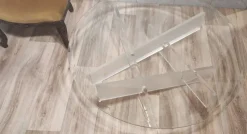 Hot Pamono Glass Living Room Table with Acrylic Glass Base