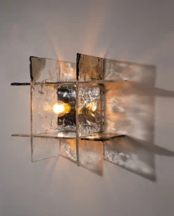 Pamono Glass Model Ice Wall Light by Carlo Nason for AV Mazzega, 1970> Wall Lights & Sconces