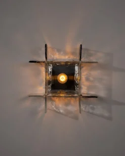 Pamono Glass Model Ice Wall Light by Carlo Nason for AV Mazzega, 1970> Wall Lights & Sconces