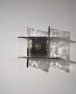 Pamono Glass Model Ice Wall Light by Carlo Nason for AV Mazzega, 1970