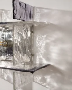 Pamono Glass Model Ice Wall Light by Carlo Nason for AV Mazzega, 1970