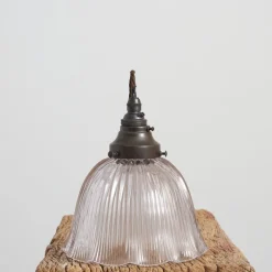 Pamono Glass Pendant Light from Holophane, 1940s><noscript><img width=
