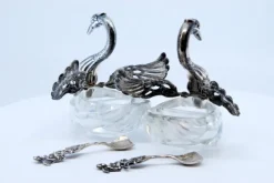 Pamono Glass Salt and Pepper Shakers, Set of 2><noscript><img width=