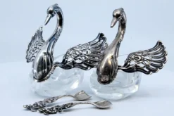 Pamono Glass Salt and Pepper Shakers, Set of 2><noscript><img width=