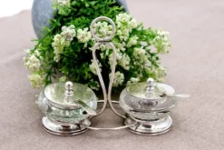 Hot Pamono Glass Salt and Pepper Shakers, Set of 2
