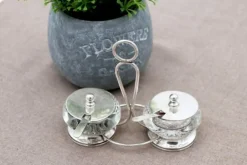 Hot Pamono Glass Salt and Pepper Shakers, Set of 2