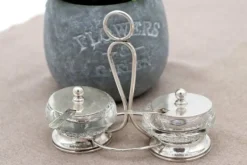 Hot Pamono Glass Salt and Pepper Shakers, Set of 2