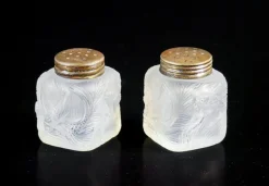Pamono Glass Salt or Pepper Shaker in the style of Lalique> Salt & Pepper Shakers