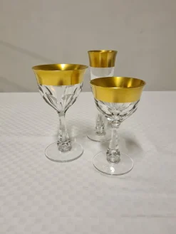 Pamono Glass Set in Crystal and Pure Gold by Barthmann, Set of 36> Glassware