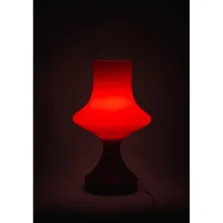 Pamono Glass Table Lamp from OPP Jihlava, 1960s