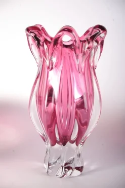 Sale Pamono Glass Vase and Bowl by Josef Hospodka for Sklarny Chribska, Czech, 1960s, Set of 5