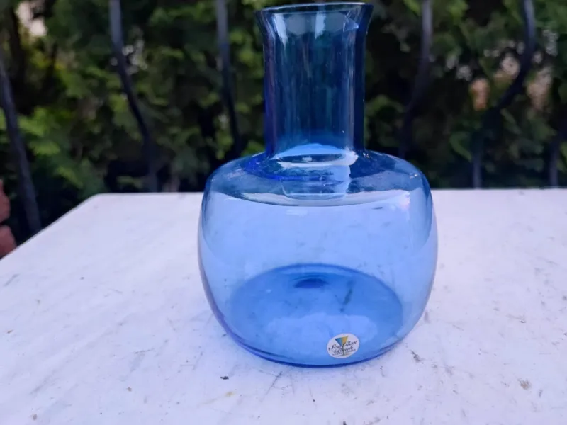 Best Pamono Glass Vase in Blue from Kosta Boda, 1970s