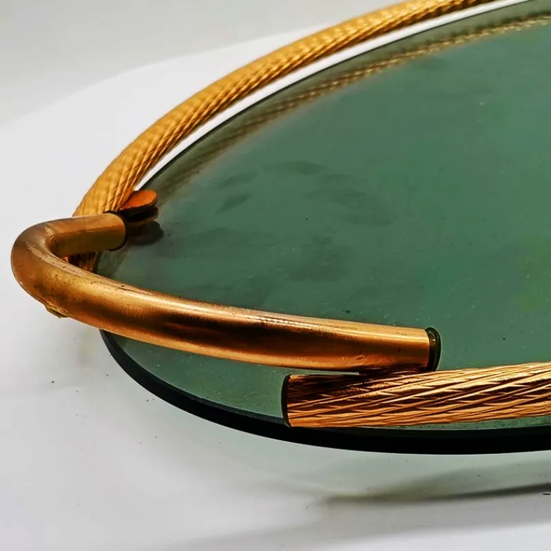 Pamono Glasses and Tray in Murano Glass with Hand-Decorated 24 Karat Gold Finishes from GN Murano, 1970s, Set of 7> Dinnerware Accessories