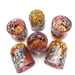 Discount Pamono Glasses in Pink Murano Glass from YourMurano, Set of 6