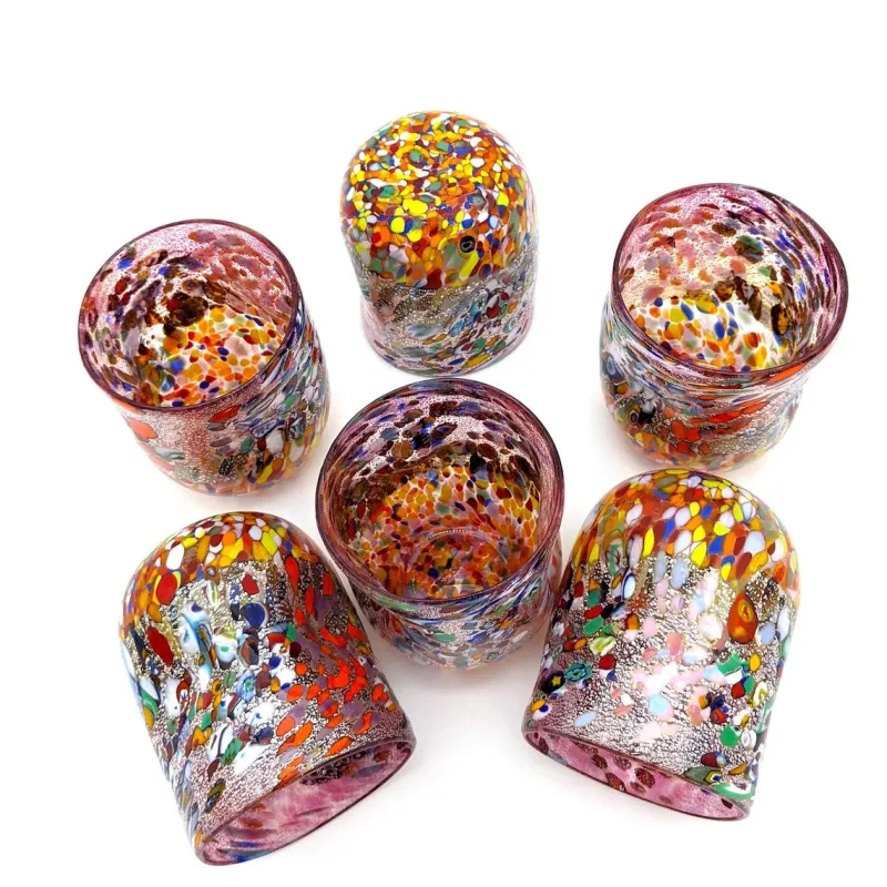 Discount Pamono Glasses in Pink Murano Glass from YourMurano, Set of 6