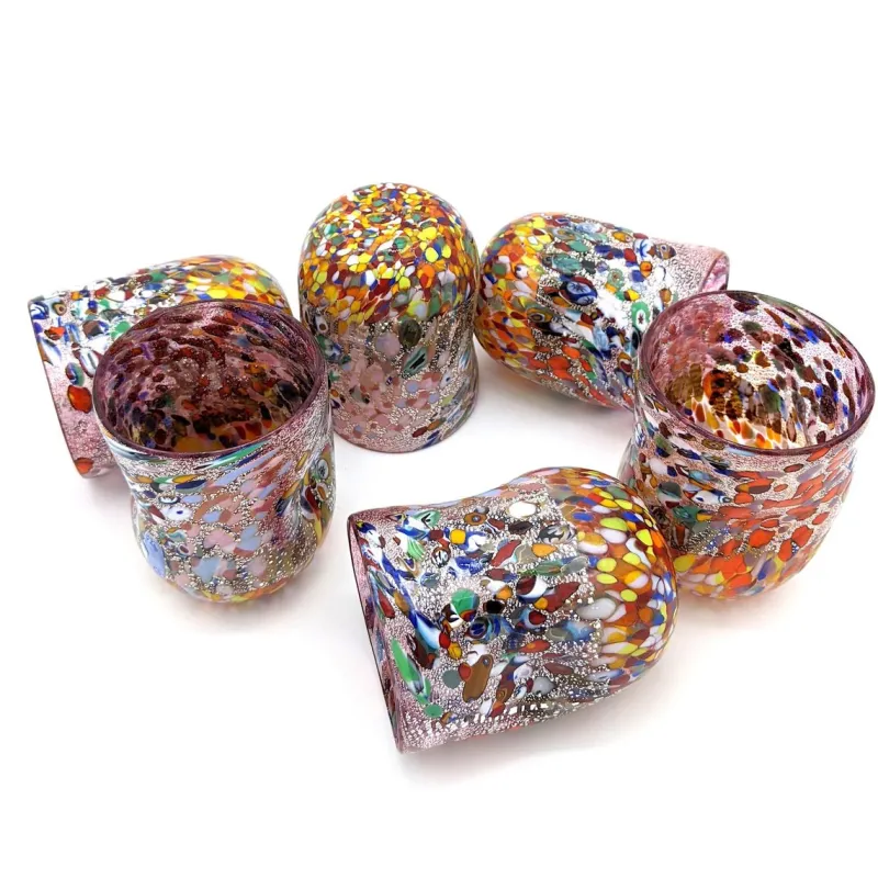 Discount Pamono Glasses in Pink Murano Glass from YourMurano, Set of 6