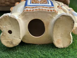 Pamono Glazed Ceramic Elephant, 1970s> Garden Accessories
