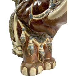 Online Pamono Glazed Ceramic Elephants, 1960, Set of 2