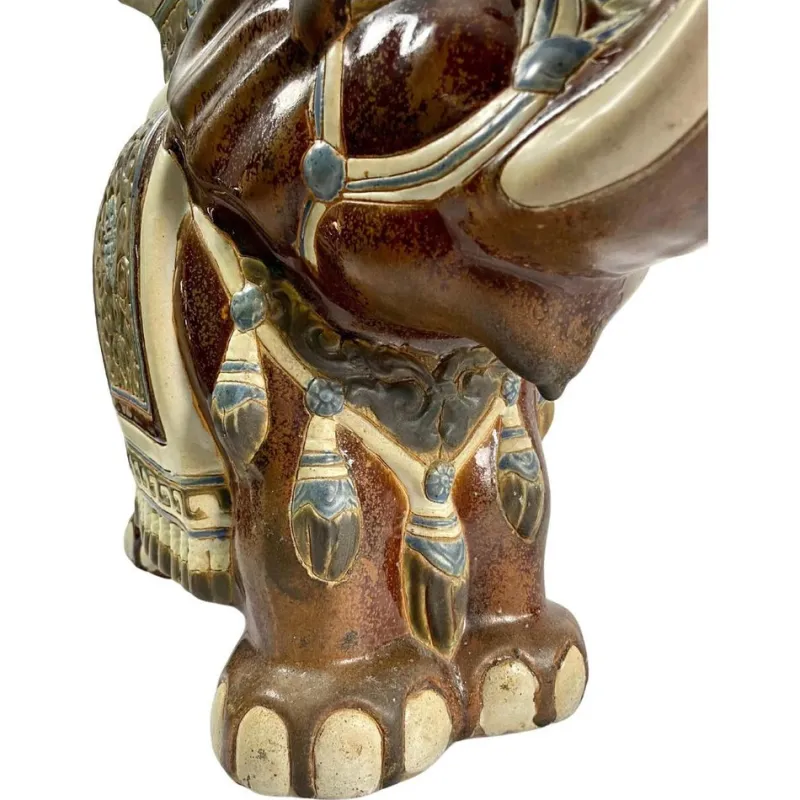Online Pamono Glazed Ceramic Elephants, 1960, Set of 2