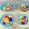 Pamono Glazed Ceramic Plates from La Musa, Italy, 1980s, Set of 4> Dinner Plates & Bowls