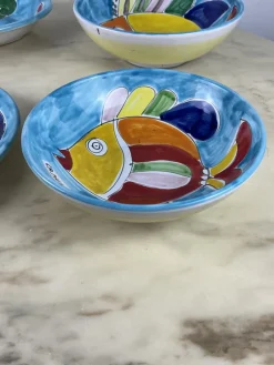Pamono Glazed Ceramic Plates from La Musa, Italy, 1980s, Set of 4><noscript><img width=