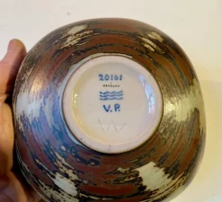 Pamono Glazed Stoneware Bowl by Bode Willumsen for Royal Copenhagen, 1940s><noscript><img width=