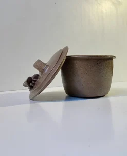 Pamono Glazed Stoneware Honey Jar with Bee from Getter Hundstrup, 1980s><noscript><img width=