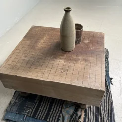 Hot Pamono Go Board Low Keyaki Wood Table, Japan, 1920s