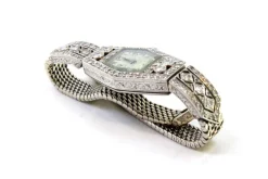 Sale Pamono Gold and Platinum Watch with Brilliant-Cut Diamonds
