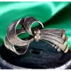 Pamono Gold and Silver Bow-Shaped Brooch with Diamond Reliefs and Chips> Brooches