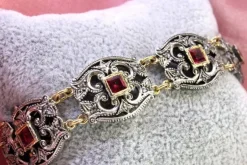 Online Pamono Gold and Silver Bracelet with Diamond Chips