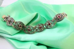 Online Pamono Gold and Silver Bracelet with Diamond Chips