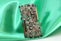 Pamono Gold and Silver Brooch with Brilliant-Cut Diamonds><noscript><img width=