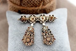 Outlet Pamono Gold and Silver Brooch with Diamonds