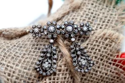Outlet Pamono Gold and Silver Brooch with Diamonds