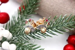 Best Pamono Gold and Silver Earrings with Diamond Chips and Encrusted Stones, Set of 2
