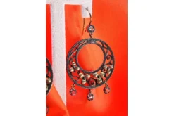 Online Pamono Gold and Silver Earrings with Three Pendants,Set of 2