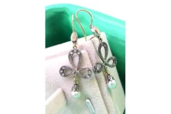 Pamono Gold and Silver Earrings, Set of 2><noscript><img width=