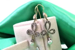 Pamono Gold and Silver Earrings, Set of 2><noscript><img width=