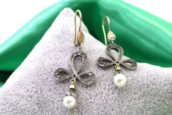 Pamono Gold and Silver Earrings, Set of 2><noscript><img width=
