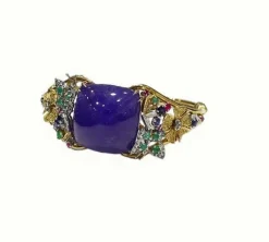 Pamono Gold Bracelet with Diamond and Emerald> Bracelets
